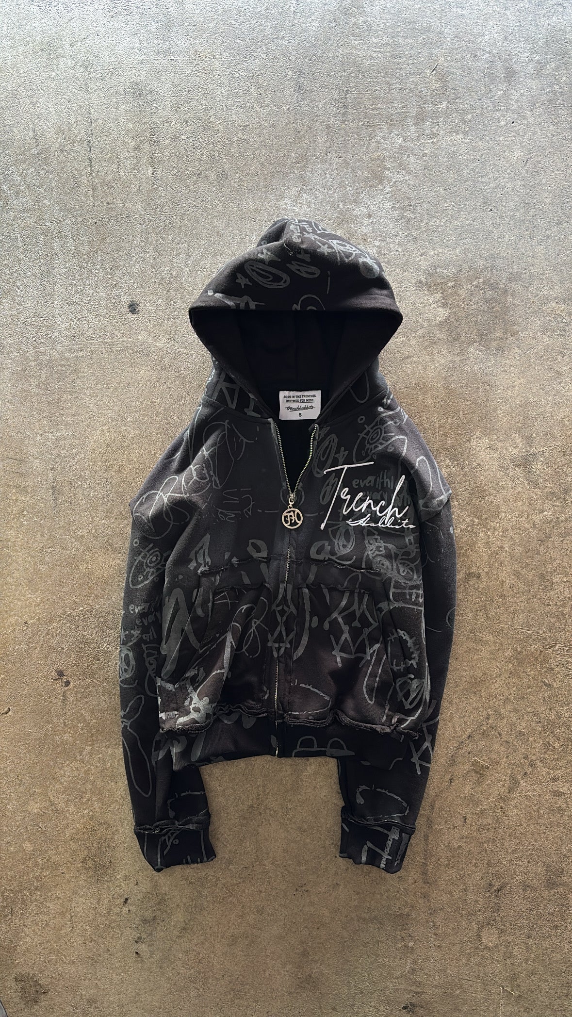 GRAFFITI ZIPUP(BLACK)