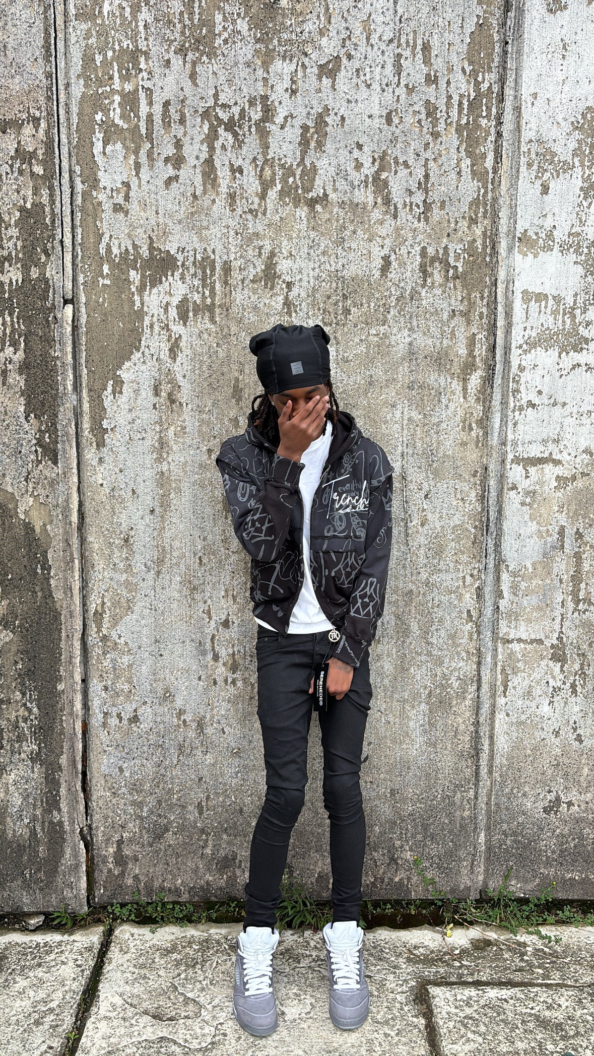 GRAFFITI ZIPUP(BLACK)