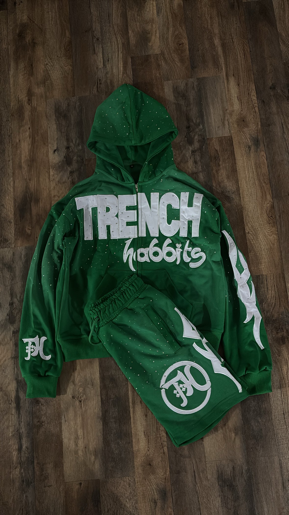 GREEN SHORTS SET